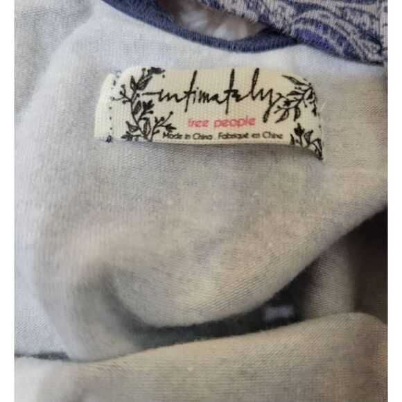 Free People cold shoulder open back long sleeve blue mini dress Sz S - Picture 5 of 6